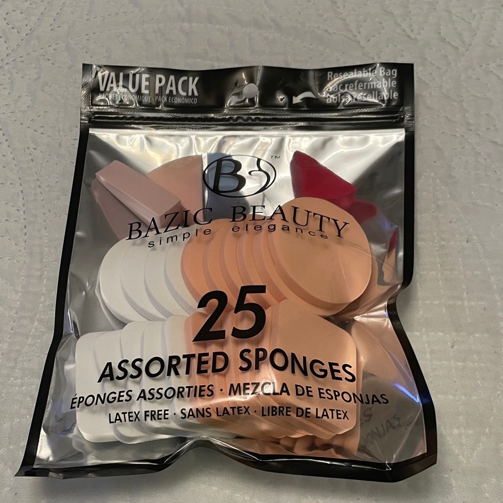 NEW Beauty Latex Free Makeup Blending Sponges 25 Count in Sealed Package